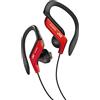 JVC HA-EB75-RN-U Auricolari Sport con Clip Regolabile, Ideali per l'utilizzo in palestra o corsa, Antisudore e Antischizzo (IPX2), Cavo lungo 1,2 m con plug compatibile con iPhone, Rosso