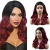 Creuost Parrucca Capelli ricci umani delle donne Body Wave 4x4 Lace Front Human Hair Wigs Parrucca di Capelli Veri da Donna Lunga con Baby Hair Creuost Human Hair Wig 1B/99j Nero Root Burgundy Hair 28 Inch