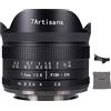 7artisans 7.5mm f2.8 Obiettivo fisheye manuale per fotocamere Panasonic Olympus Micro Four Third MFT M4 / 3 con copriobiettivo protettivo