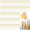 UCAMP 60 Flute da Champagne,Bicchieri Vino150ml,Trasparenti,Resistenti e Riutilizzabili,Bicchieri da Champagne con Glitter Dorati e argento,Eleganti Calici per Feste,Compleanni,Matrimoni