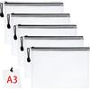 Vicloon Borse di File A3, 5 Pezzi Sacchetto di Zip Impermeabile, Mesh Sacchetto del Documento Sacchetto Di Documenti Portatile per Uffici Cosmetici Forniture Accessori da Viaggio