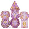 LLGSDLL Dadi poliedrici da 6 pezzi, set di dadi D20 Set di dadi per giochi da tavolo DND RPG (rosa)