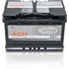 Magneti Marelli Parts & Services - Batteria Auto 80 Ah con Tecnologia Agm, Batteria Auto Start e Stop L04 069080800009 al Piombo Acido ad Alte Prestazioni, 12V 80Ah 800A B13 con Maniglie, Ricambi Auto