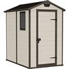 Keter Manor beige - Casetta da giardino - Con finestra laterale - 130x192x198 cm