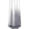 Laughhe Vaso di Fiori in Vetro, Altezza 25cm Conico in Vetro Vasi Di Cristallo Per Fiori, Vaso Di Vetro Senza Piombo Bottiglia da Piante e Fiori Trasparente Vasi Decorativi per Casa Ufficio (grigio)