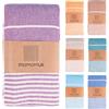 MOMOMUS Fouta Telo Mare Grande in Cotone con Frange e Senza Sabbia - Telo da Spiaggia Antisabbia XXL - Ideale como Arazzo/Pareo/Telo Picnic o Blanket per Prato - Viola, 210x240 cm