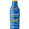 Nivea Sun Latte Solare Protect & Hydrate Fp50+ 200ml Crema Solare