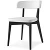 O&G Calligaris Sedia Siren Struttura Grafite - Ekos Bianco