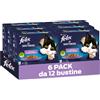 Felix Le Ghiottonerie Cat Le Preferite con Manzo, Pollo, Salmone e Tonno 72x85 gr