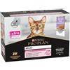 Purina Pro Plan Cat Adult delicate Mousse Multipack 12x85g - Tacchino Cibo umido per gatti