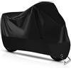 Mesybveo Telo Coprimoto Impermeabile, per Esterno 190T poliestere, Pertura Moto con Fori di Blocco, Copri Moto da Esterno Anti UV e Antivento, Antifurto Copertura Motociclo (245x105x125cm)