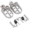GOOFIT Pedane Pedaline Poggiapiedi Pioli di 8mm Alluminio Universale 2 Pezzo Sostituzione per 50cc 70cc 90cc 110cc 125cc Bicicletta Scooter Ciclomotore Motocross Cafe Racer Argento