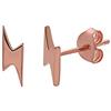 Serebra Jewelry Fulmine Orecchini Perno | realizzato in argento sterling 925 | in argento e oro | Cicatrice Nerd Geek Studente | by Serebra Jewelry (Placcato Oro Rosa)