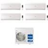 Haier FLEXIS PLUS R32 Climatizzatore a parete quadri split inverter Wi-Fi bianco - unità esterna 8.5 kW unità interne 9000+9000+9000+12000 BTU