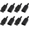 Sangcca 8pcs IEC 320 C14 Spina Maschio a C13 Presa Femmina Connettore Alimentazione AC 250V,3 Pin Terminal Panel Mount,Adattatore CA IEC 320 da C14 a C13, Adatta per Alimentatori, Elettrodomestici,ecc
