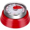 DragonX2 Timer Visivo Bambini Temporizzatore Da Cucina Magnetico Contaminuti Meccanico Orario Promemoria Per Cottura, Cottura Al Forno, Rosso (1-60 Minuti)