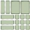 Royouzi Set di 16 scomparti portaoggetti per cassetti, organizer da scrivania, sistema di separazione, cassetto organizzatore, utensili da cucina e da ufficio, colore: verde