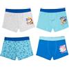 United Labels Paw Patrol - Boxer per ragazzi, biancheria intima, blu/grigio, confezione da 4 pezzi, blu/grigio, 110 cm-116 cm