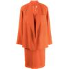 CHANEL Pre-Owned - Completo con abito anni '90-2000 - Donna - nylon/Lycra/lana - Taglia unica - Arancione