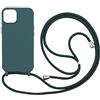 xingting EU Collana Porta Cellulare Compatibile con Custodia per iPhone 12 Pro Max(6.7inch)-Custodia da Collo per Smartphone,Cover con Cordoncino da Indossare-Verde Scuro
