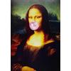 KUSTOM ART Calamita Magnete Stile Vintage La Gioconda Monna Lisa L. Da Vinci con Chewingum Stampa su Legno 10x6 cm
