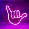 Nordstylee Luci al neon a forma di mano a LED a forma di dito da appendere a luci al neon decorative da appendere a USB o a batteria,per la casa,il bar,il ristorante, la festa di compleanno di Natale