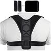Fitness Correttore di postura | Fascia di supporto per collo e schiena traspirante e regolabile | Correzione postura errata