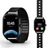 Voltma Nexus Smartwatch Uomo Donna, Display impermeabile AMOLED 2,04, Chiamate Bluetooth, Pedometro con assistente vocale, Frequenza cardiaca/Pressione sanguigna/SpO2 Sonno per Android/iOS (Nero)