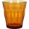 Duralex Set di 4 bicchieri impilabili in vetro temperato da 31 cl, confezione di bicchieri da cucina resistenti per acqua, succhi e bibite, uso quotidiano, colori assortiti, collezione Picardie