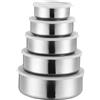 Deals Set da 5 contenitori in alluminio con tappo salvafreschezza per alimenti