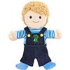 LOMTRATS Marionette a mano per bambini,Include nonno,nonna,papà,mamma,figlia,figlio con bocche aperte mobili,perfette per raccontare storie,insegnare,regali di compleanno,1Pcs