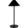 Wisdom Lampada da tavolo Led touch Nam Nera 5W portatile a batteria ricaricabile USB Dimmerabile Wisdom