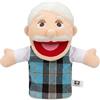 LOMTRATS Marionette a mano per bambini,Include nonno,nonna,papà,mamma,figlia,figlio con bocche aperte mobili,perfette per raccontare storie,insegnare,regali di compleanno,1 Pcs