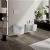 DEGHI Sanitari sospesi rimless wc e bidet ceramica lucida Fleur con copriwc soft-close