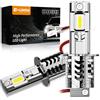 D-Lumina Lampadina H3 LED Canbus,100W 10000LM 6500K Chip CSP Super Luminoso,Lampadine LED di Ricambio Alogene,IP68 Impermeabile e Sistema di Raffreddamento Avanzato,2 pezzi