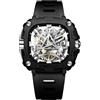 CIGA Design Orologio Meccanico Automatico Serie X Occhio di Horus da Uomo con Cassa in Bioceramica e Cinturino in Silicone Argento Moderno