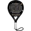 Black Crown - Racchetta da Padel Piton Nera - Forma rotonda - Equilibrio tra controllo e potenza - Peso 365 gr - Telaio 38 mm 80% fibra di carbonio - Resistente - Gomma eva durezza Media