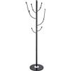 OFFICER PRODUCTS Appendiabiti HELSINKI/in metallo/Appendiabiti autoportante/11 ganci/per abbigliamento ufficio sciarpe borse cappelli/design moderno/nero/altezza 178 cm/piede in marmo