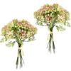 Flair Flower Mini mazzo di fiori artificiali, mazzo di erba vela, centrotavola, decorazione da tavolo, fiori artificiali, pianta gypsophila, fiori fini, fiori per bouquet da sposa, decorazione di nozze, rosa