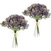 Flair Flower Mini set di fiori artificiali, mazzo di erba vela, centrotavola, decorazione da tavolo, fiori artificiali, pianta gypsophila, fiori fini, fiori per bouquet da sposa, decorazione da sposa, rosso vino