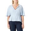 United Colors of Benetton Blusa 53A0DQ04J Camicia, Celeste 3L3, M Donna