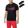 LOTTO homewear Completo Sportivo Uomo Cotone T-Shirt + Pantaloncino + Calzini in OMAGGIO Pigiama Corto Estivo Uomo leggero M L XL 3XL 4XL 5XL Calibrato Taglie Maxi (NERO 205, XL)