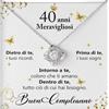 Bramart Collana Donna Idea Regalo Compleanno Finitura in Oro, Argento Idee Regali per lei Festa Evento speciale - Cofanetto con DEDICA incluso