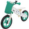Joyz Bici da Equilibrio in Legno Verde per Bambini a Partire da 2 Anni Bicicletta da Corsa Senza Pedali con Sedile Regolabile Ruote Antiforatura da 11 Pollici Bici da Bilancio con Borsa in Tessuto