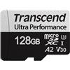 TRANSCEND MEMORY CARD 128GB microSD w/ adapter UHS-I U3 A2 Ultra Performance