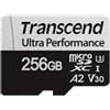 TRANSCEND MEMORY CARD 256GB microSD w/ adapter UHS-I U3 A2 Ultra Performance