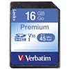 VERBATIM SD SDHC 16GB CLASSE 10 PREMIUM
