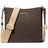 Michael Kors Borsa a tracolla piccola in pelle, Marrone, Small