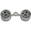 TAMIYA 310440610 - Accessori: Porsche 911 RSR cerchione Posteriore, 26 mm, 2 Pezzi, Colore: Argento