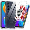 LeYi Cover per Samsung A35/A55 5G Trasparente con 2 Vetro Temperato, [Protezione Fotocamera] Custodia Silicone Soft TPU Bumper Originale Slim Crystal Antiurto Case per Telefono Galaxy A 35/55